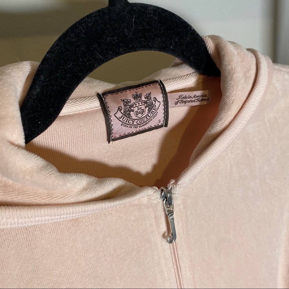 Juicy Couture Baby Pink Velour Zip Up